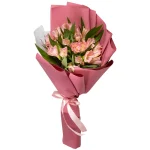 Букет из 9 розовых альстромерий